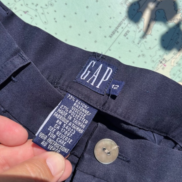 Vintage 90s Navy Wide Leg Gap Trousers - Picture 6 of 7